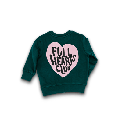 Sweatshirt FULL HEARTS - Dark Green