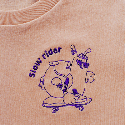 T-Shirt IVY - Apricot / Lilac